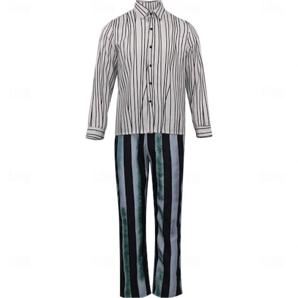 (NLA) 🛍️ NWT! Beetlejuice Halloween Suit Blazer, Pants, & Shirt Cosplay Costume - Picture 6 of 10